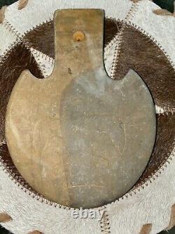 Native Américaine Gorget Cérémoniel, Indian Stone Pendant Très Tôt Le 1800
