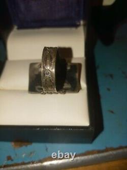 Navajo Jewely Early Silver And Turquoise Lovely Pawn Ring