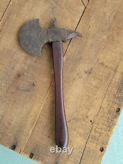 Old Rare Antique Tôt Américain Colonial Guerres Indiennes Halberd Tomahawk Couteau Hache