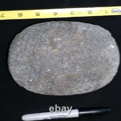 Outil en pierre indien Mano artefact ancien primitif meule autochtone CA