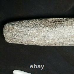 Outil en pierre indien Mano artefact ancien primitif meule autochtone CA