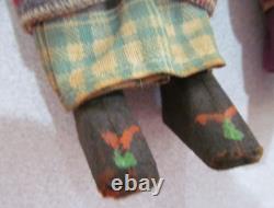Paire de poupées indiennes américaines Skookum Bully Good anciennes de 12 pouces