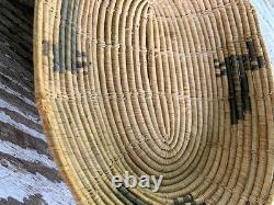 Panier Pima ancien avec motif d'aigle – Amérindien / Début du 20e siècle