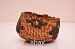 Panier amérindien antique Hupa Yurok du nord de la Californie début des années 1900 4