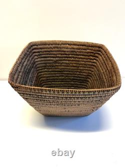 Panier antique indien natif américain Lillooett de la fin des années 1880 au début des années 1900