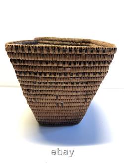 Panier antique indien natif américain Lillooett de la fin des années 1880 au début des années 1900