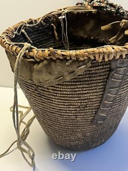 Panier de charge antique des Amérindiens 1870 à début des années 1900