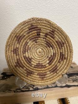Panier de mariage navajo ancien des années 1900, tissé à la main, amérindien, vieilli