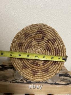 Panier de mariage navajo ancien des années 1900, tissé à la main, amérindien, vieilli