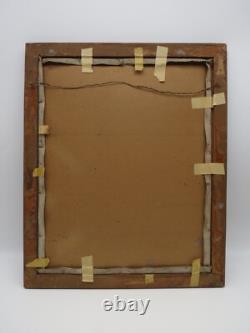 Peinture à l'huile sur toile d'une jeune fille amérindienne antique du début du 19e siècle