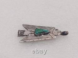 Pendentif en argent sterling Thunderbird de l'ère Fred Harvey Navajo vintage précoce 2