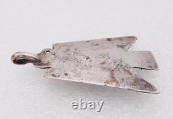 Pendentif en argent sterling Thunderbird de l'ère Fred Harvey Navajo vintage précoce 2