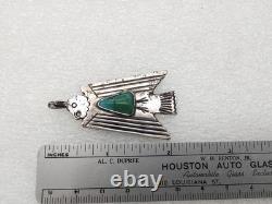 Pendentif en argent sterling Thunderbird de l'ère Fred Harvey Navajo vintage précoce 2