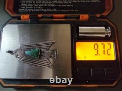 Pendentif en argent sterling Thunderbird de l'ère Fred Harvey Navajo vintage précoce 2