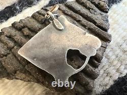 Pendentif rare en forme de cheval ZUNI vintage précoce en inlay multi-pierres équestre