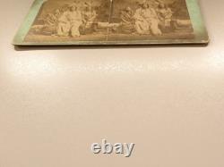 Photo stéréoscopique d'un Indien Sioux Amérindien : Un taureau noir de médecine perdu