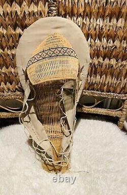 Planche à berceau artisanale Paiute amérindienne du début du XIXe siècle