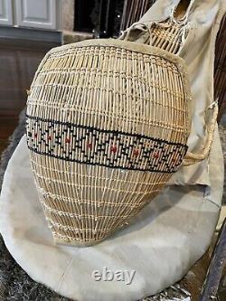 Planche à berceau artisanale Paiute amérindienne du début du XIXe siècle