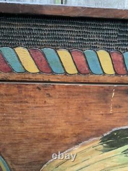 Plaque murale rare des années 1900 d'un Indien américain, Chef Minisink 24,75 x 30,75