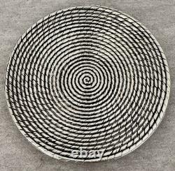 Plat en forme de panier de style amérindien Tiffany Makers Sterling 5 3/4 rond