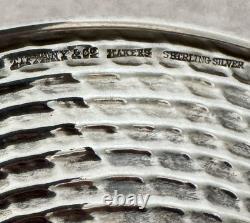 Plat en forme de panier de style amérindien Tiffany Makers Sterling 5 3/4 rond