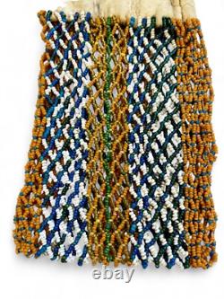 Pochette en perles de style filet amérindien du début du 20e siècle