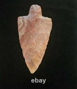 Point de flèche Adena de 4 1/4 pouces trouvé dans le comté de Madison, Illinois (A-3)