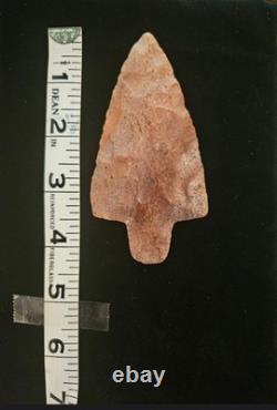 Point de flèche Adena de 4 1/4 pouces trouvé dans le comté de Madison, Illinois (A-3)