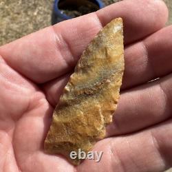 Point de flèche Searcy / Couteau à manche 2 5/8 Quartzite coloré Searcy Co Arkansas