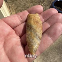 Point de flèche Searcy / Couteau à manche 2 5/8 Quartzite coloré Searcy Co Arkansas