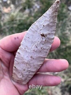 Pointe de flèche Agate Basin Illinois Ancien Authentique Artéfact Amérindien natif