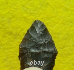 Pointe de flèche authentique paleo Spedis Oregon avec éclats précoces de 1-5/16 pouces
