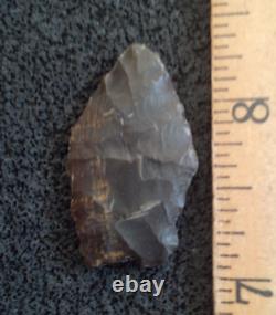 Pointe de flèche authentique paleo Spedis Oregon avec éclats précoces de 1-5/16 pouces