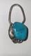 Porte-clés En Argent Sterling Navajo Vintage Du Début Du 20ème Siècle Avec Une Grande Turquoise Bleue