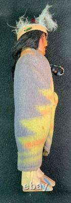 Poupée Skookum Vintage Indienne Américaine 12 Bully Bon étiquette ancienne