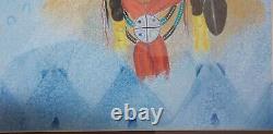 Premier Allen Bahe Art Navajo / Dine Native American Original Warrior Eagle 1989