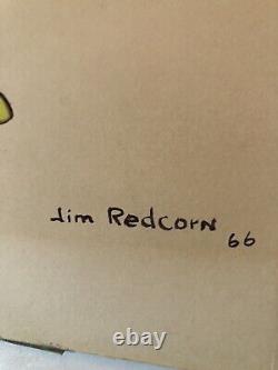 Premier Jim Redcorn Org Peinture Amérindienne 1966 Jim Lacey Red Corn Osage Art