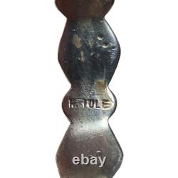 Rare Bracelet Vintage Zuni HORACE IULE en Argent Sterling avec Turquoise Bleue