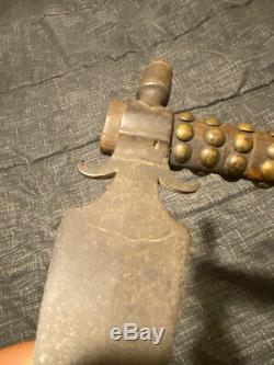 Rare Début Corbeau Indien Pipe Tomahawk Forged Esponton Head Gun Barrel Bowl 1780