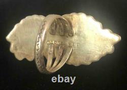 Rare Early Carol Kee Zuni Signé Native American Sterling Silver Ring Vintage
