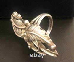 Rare Early Carol Kee Zuni Signé Native American Sterling Silver Ring Vintage