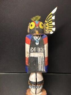 Rare Early Owl Sun-face Stamp Kachina Hopi Route 66 Native American Wood Carve