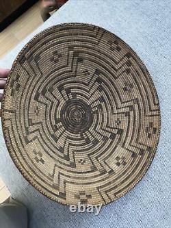 Rare Early Southwest Native American Indian Basket Tray 17,5