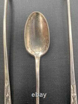 Rare lingot en argent monétaire ancien six cuillères à thé glacé Navajo Hopi Amérindien Vtg