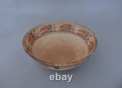 Rare très ancien bol en chili Hopi Pueblo polychrome 8 1/4 x 2 1/2