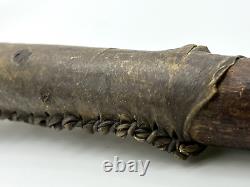 Rareté Ancienne Pipe de Paix Cérémonielle Navajo Indienne Sculptée à la Main en Roche de Lave