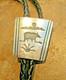 Splendide ! Ancien Boulon Tommy Singer (d.) En Argent Sterling Navajo Avec Trois Figures