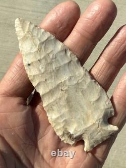 SUPERBE Pointe de Flèche Dovetail/Kirk Cluster de l'Archaique Précoce, Comté de Fulton, Illinois 3 3/4