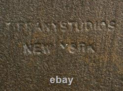 Sculture en bronze d'un chef indien américain antique du début du 20e siècle