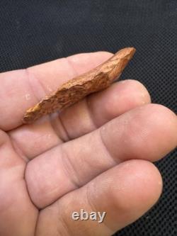 Superbe et authentique pointe de flèche en jaspe rouge ancien du Mississippi du Nord